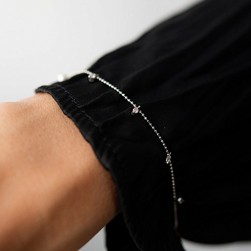 Браслет в белом золоте с бриллиантами бб0041di 7