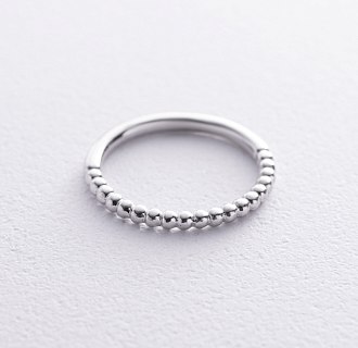 Шариковое кольцо "Одри" в белом золоте к07576 №12