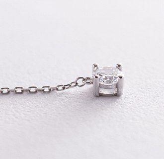 Серебряное колье с фианитами 181096 №5
