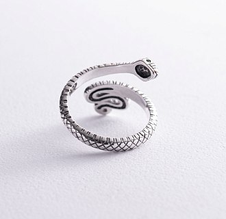 Серебряное кольцо "Змея" 3853 №3