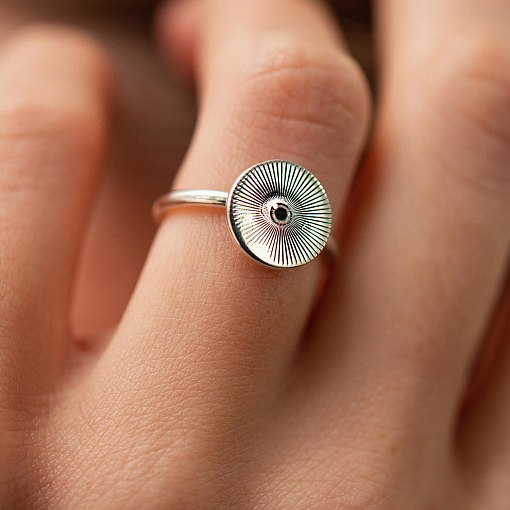 Серебряное кольцо "Всевидящий глаз" 112647гл 4