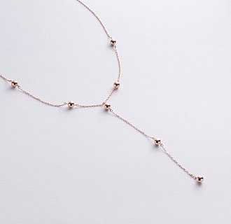 Колье "Шарики" в красном золоте кол02583 №2