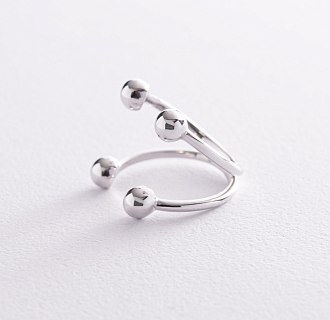 Серебряное кольцо "Шарики" 901-01191 №4