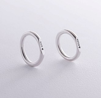 Серебряное кольцо для гравировки 112697 №14