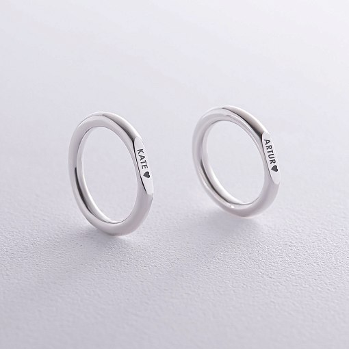 Серебряное кольцо для гравировки 112697 14