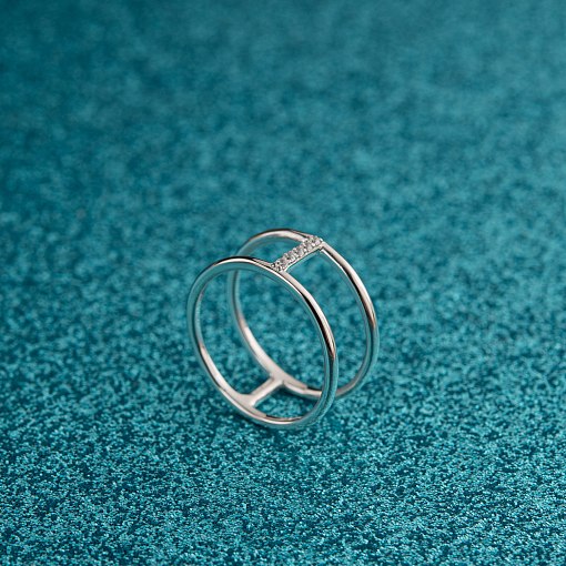 Серебряное кольцо с фианитами 901-01008 3