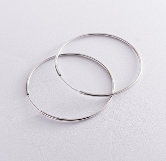 Сережки - кільця в сріблі (6.1 см) 122935