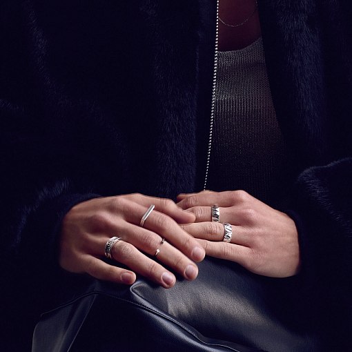 Кольцо в белом золоте (возможна гравировка) к07452 7