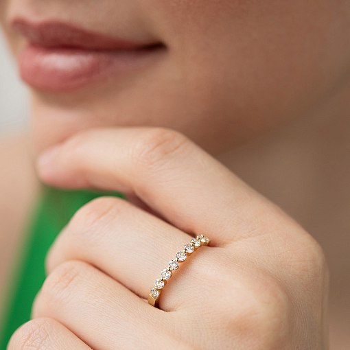 Золотое кольцо с бриллиантами кб0593ri 4