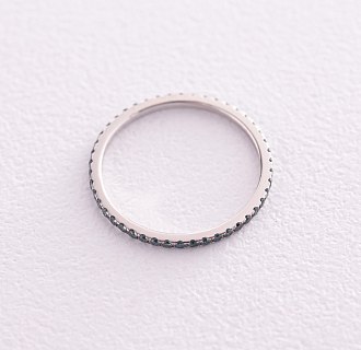 Золотое кольцо с голубыми бриллиантами 226911121 №5
