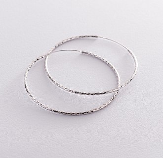 Сережки - кільця в сріблі 122957