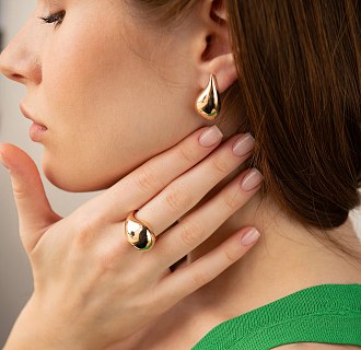 Кольцо "Megan" в красном золоте к08188 №6