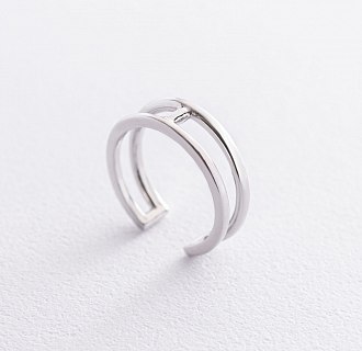 Серебряное кольцо в стиле минимализм 112586 №2