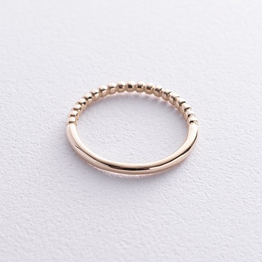 Шариковое кольцо "Одри" в желтом золоте к07597 4