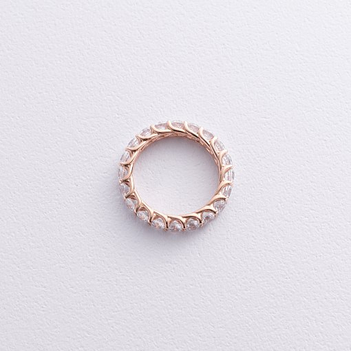 Золотое кольцо с дорожкой камней (фианиты) к08163 3
