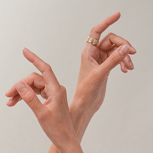 Кольцо "Sharon" с фианитами (желтое золото) к08352 4