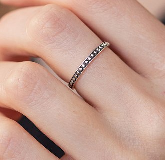 Серебряное кольцо с чернением 112690 №5