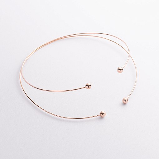 Колье - чокер "Demi" (красное золото) с шариками кол02602