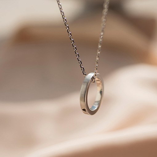 Серебряное кольцо ручной работы "Счастье" с фианитом 112125 12