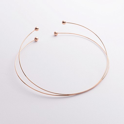 Колье - чокер "Demi" (красное золото) с шариками кол02602 3