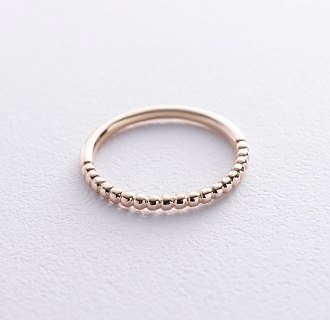 Шариковое кольцо "Одри" в желтом золоте к07597 №9