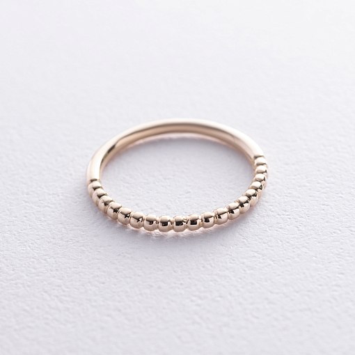 Шариковое кольцо "Одри" в желтом золоте к07597 9