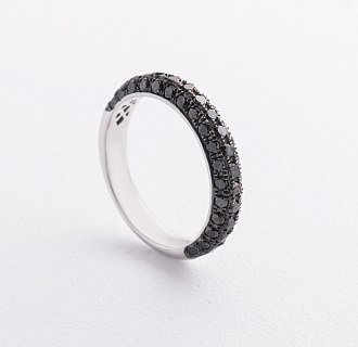 Золотое кольцо с черными бриллиантами кб0245sth
