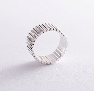 Серебряное кольцо "Рейчел" с шариками 112661 №16