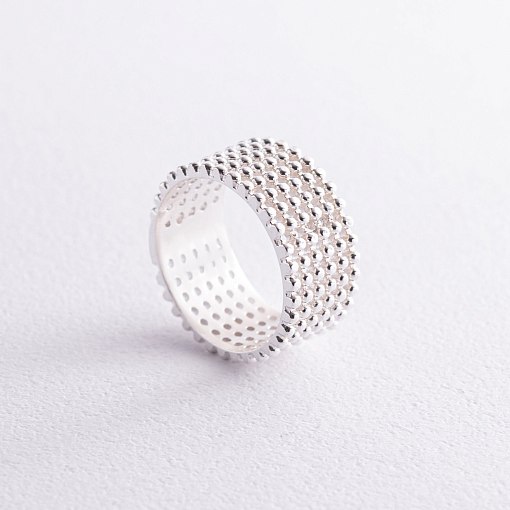 Серебряное кольцо "Рейчел" с шариками 112661 2