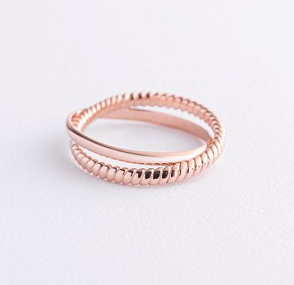 Кольцо "Yasmine" в красном золоте к07555 №2