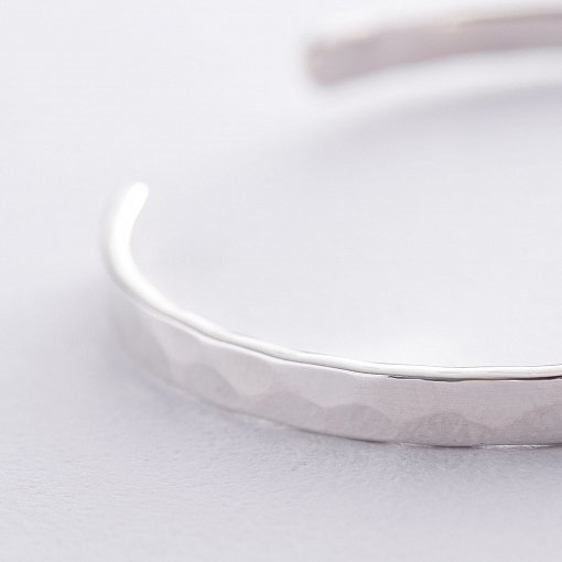 Жорсткий срібний браслет (текстурний) 141476 5