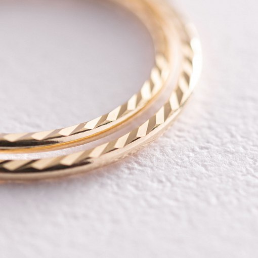 Серьги - кольца в желтом золоте (2.2 см) с07141 3
