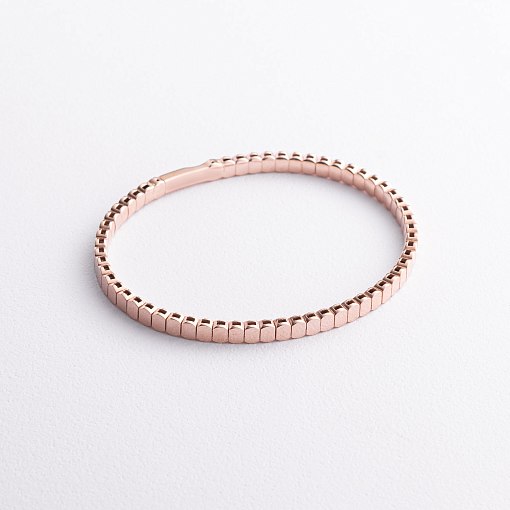 Жесткий браслет "Kylie" в красном золоте б05825 7