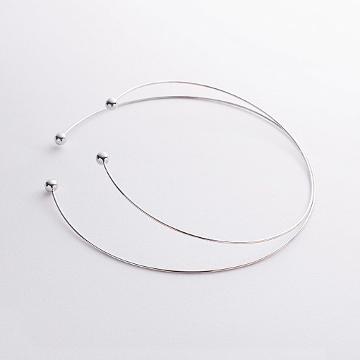 Колье - чокер "Demi" (белое золото) с шариками кол02617 3