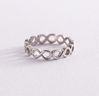 Серебряное кольцо "Бесконечность" 3946