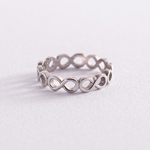 Серебряное кольцо "Бесконечность" 3946