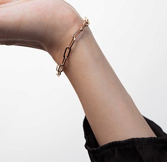 Браслет "Цепочка" в красном золоте б05640 №5