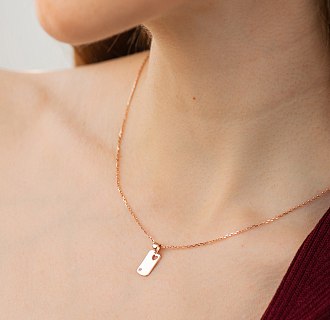 Кулон "Сердечко" для гравировки (красное золото) п03243 №2