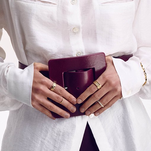 Кольцо с дорожкой камней в желтом золоте (фианиты) к07389 15