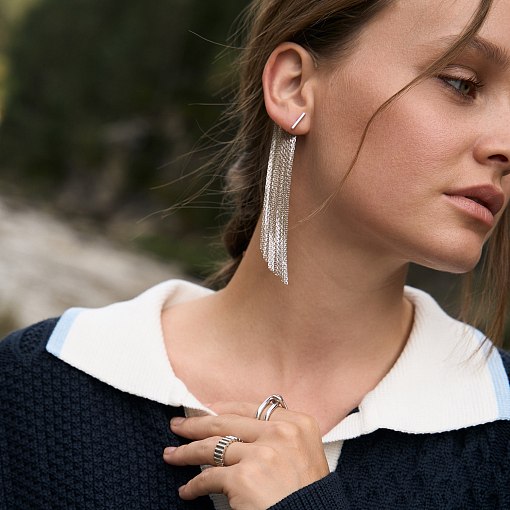 Золотые серьги-пусеты "Минимум" (круглые) с06684 4