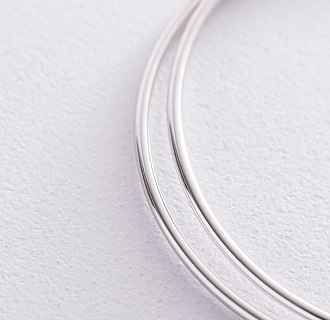 Сережки - кільця в сріблі (6.1 см) 122935 №3