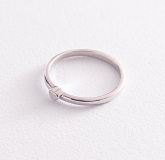 Серебряное кольцо "Сердце" 3887 №2