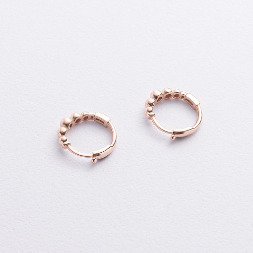 Золотые серьги - кольца "Шарики" с09276 2