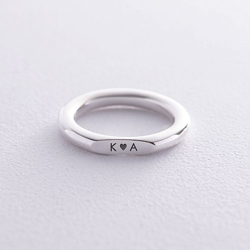 Серебряное кольцо для гравировки 112697 11