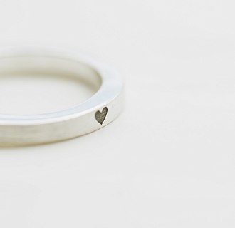 Кольцо "Сердце" в серебре 112125с №7