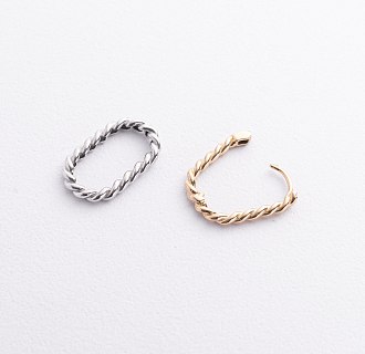 Серьги "Ester" в желтом и белом золоте с09632 №2