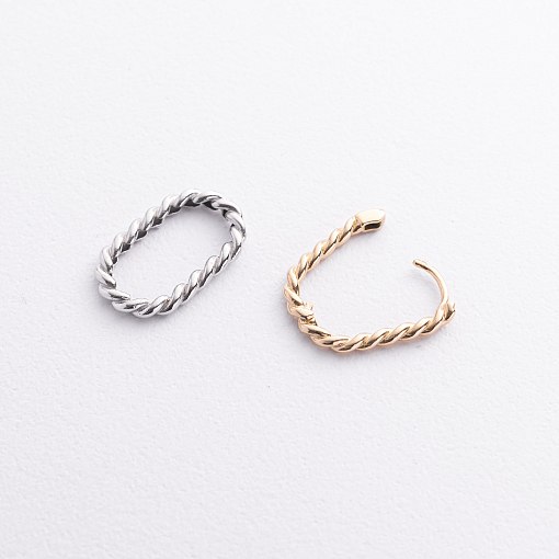 Серьги "Ester" в желтом и белом золоте с09632 3