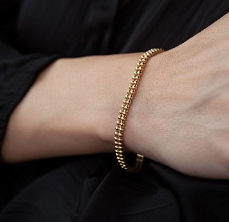 Браслет "Шарики" в желтом золоте б05759 №10
