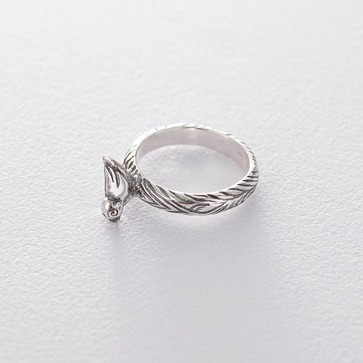 Кольцо Птичка в серебре (чернение) 112129 6
