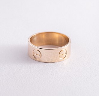 Кольцо "Love" в желтом золоте к04711